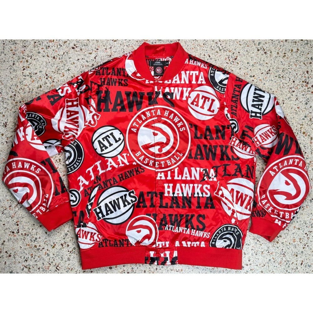 Pro Standard NBA Atlanta Hawks Classic Satin Bomber Jacket Size 3XL‎